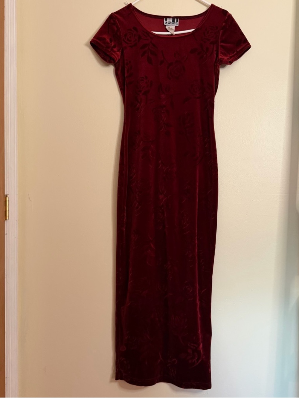 Vintage 90s Velvet Whimsigoth Maxi Dress
